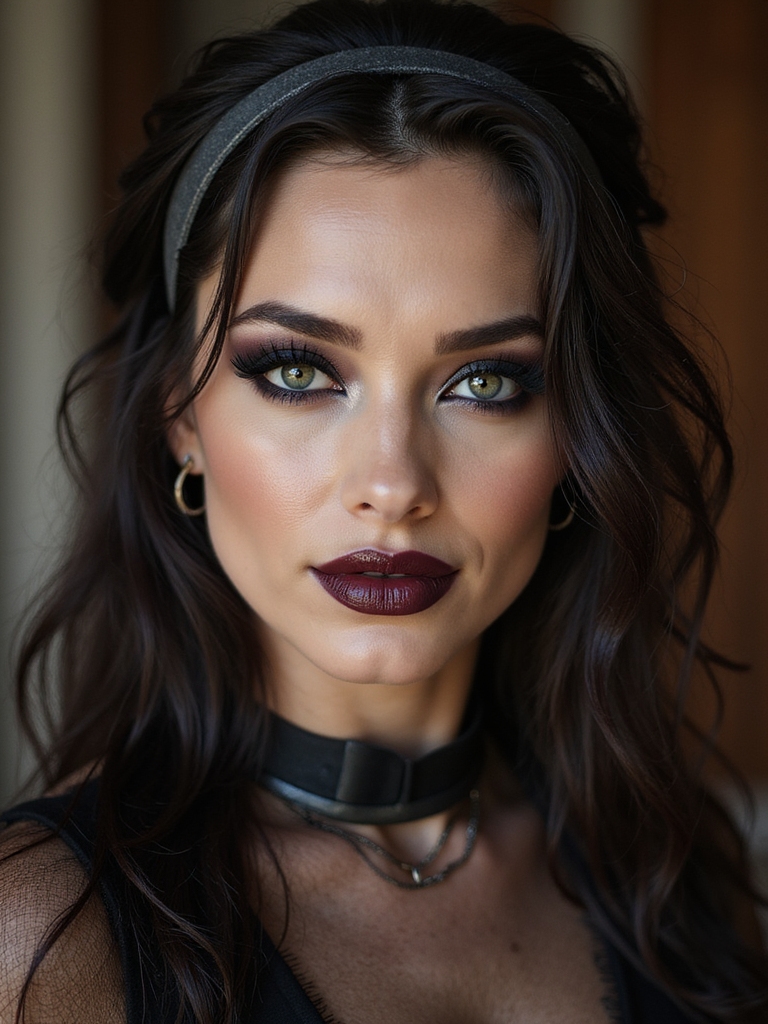 90s vampy slayer makeup look