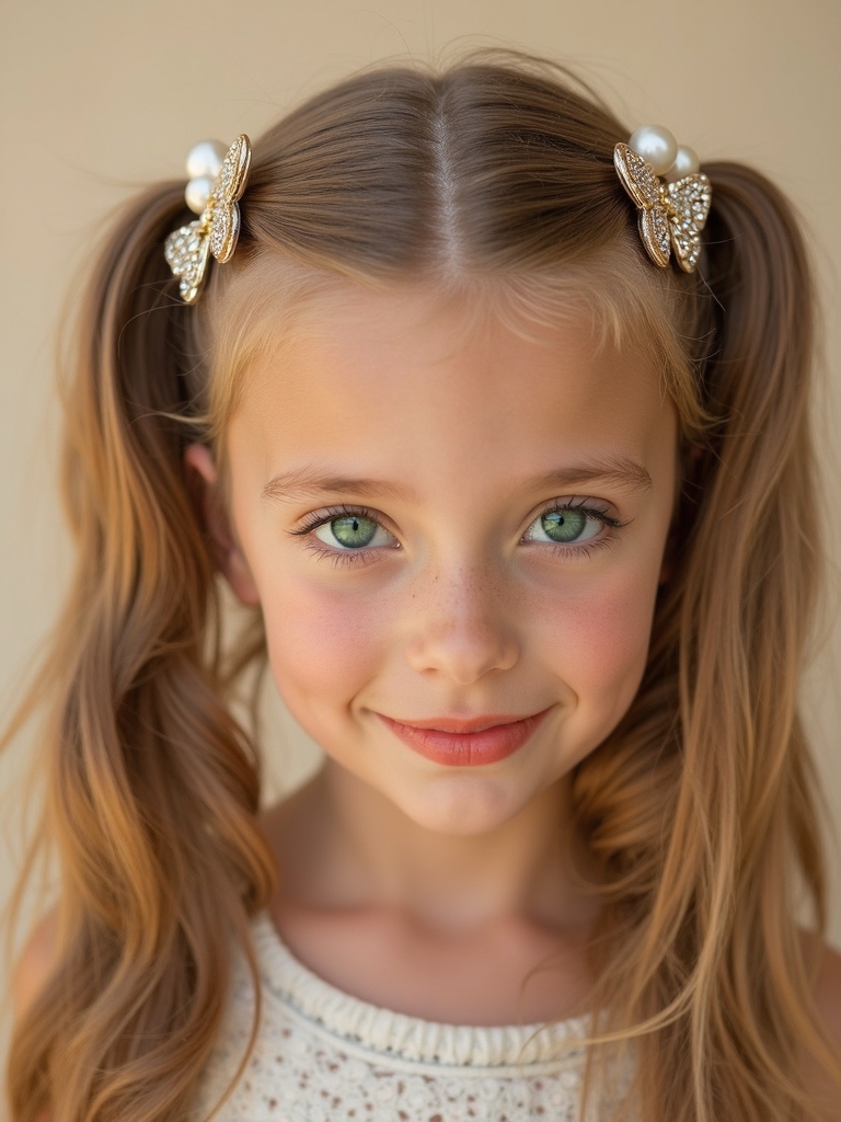 accessorized pigtails for summer
