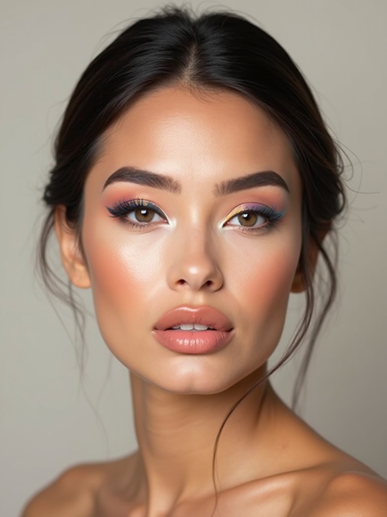 airy pastel cut crease