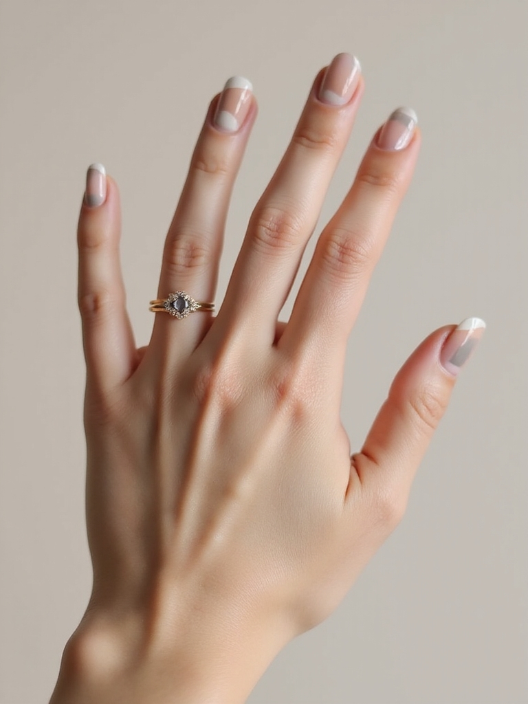 asymmetrical bold negative space nails