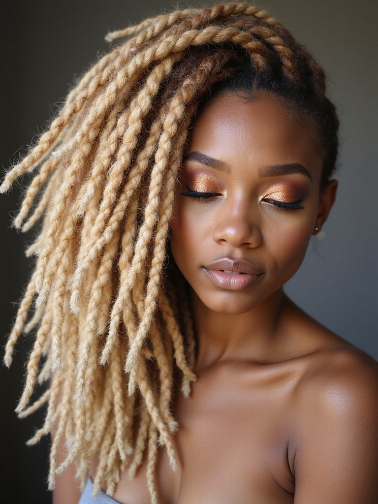 asymmetrical dreadlock style ideas