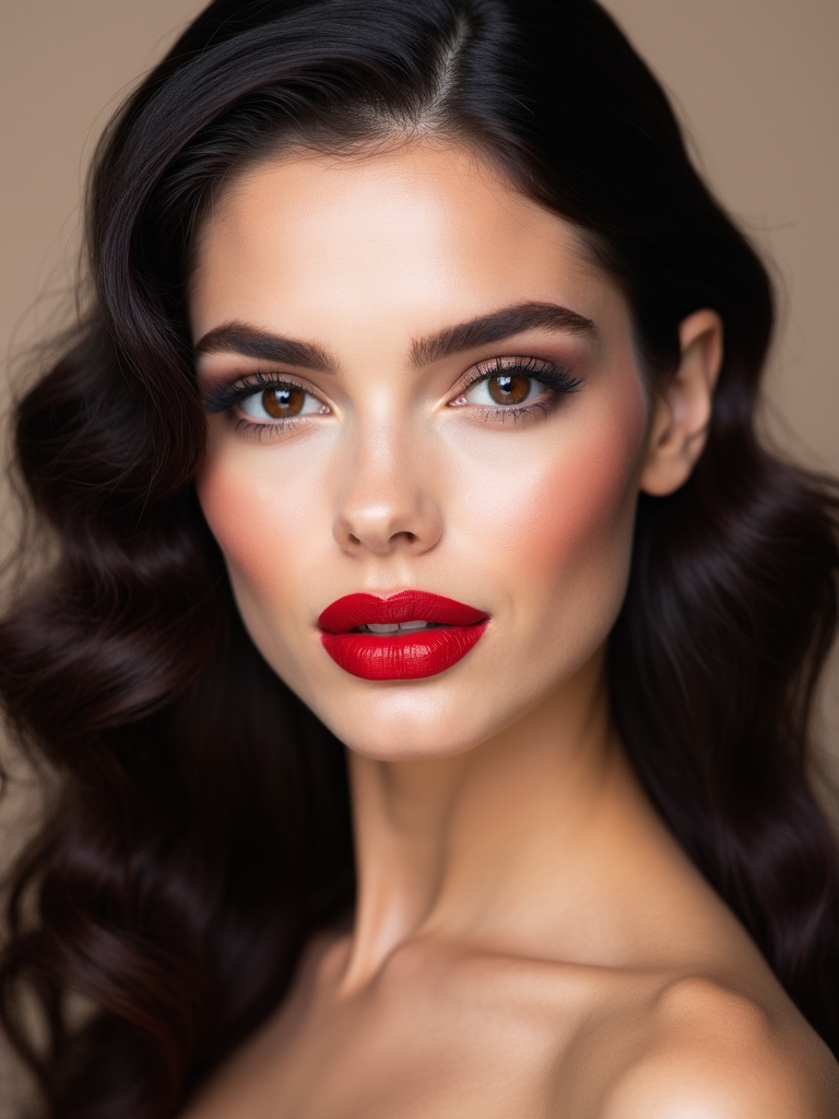 blue red lips airy skin