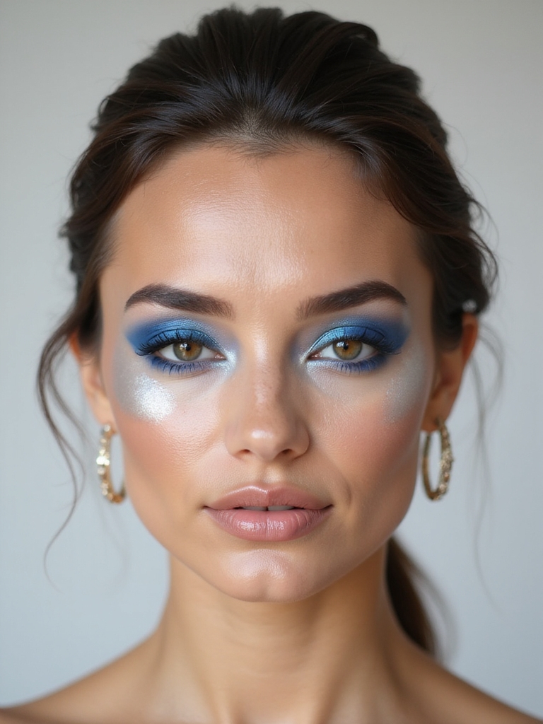 blue silver cinematic electric gaze