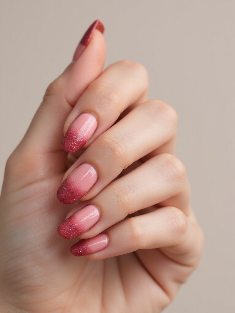 blush to berry glossy gradient