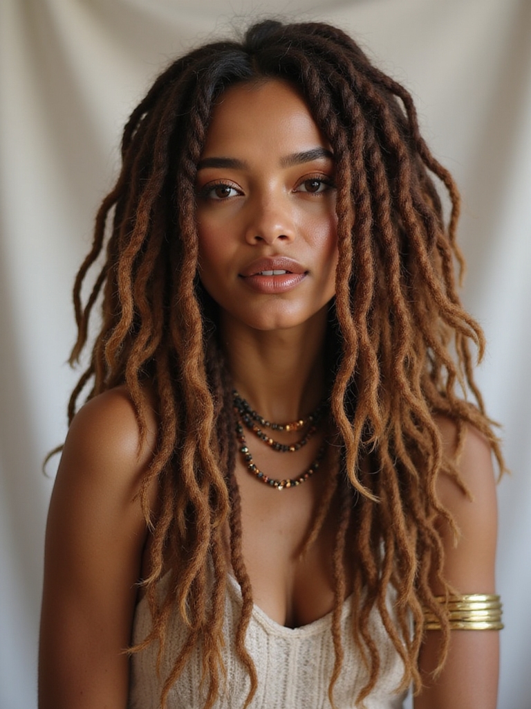 bohemian inspired artistic dreadlocks
