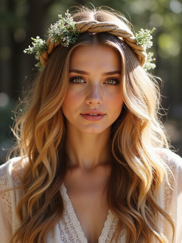 boho braided halo tutorial