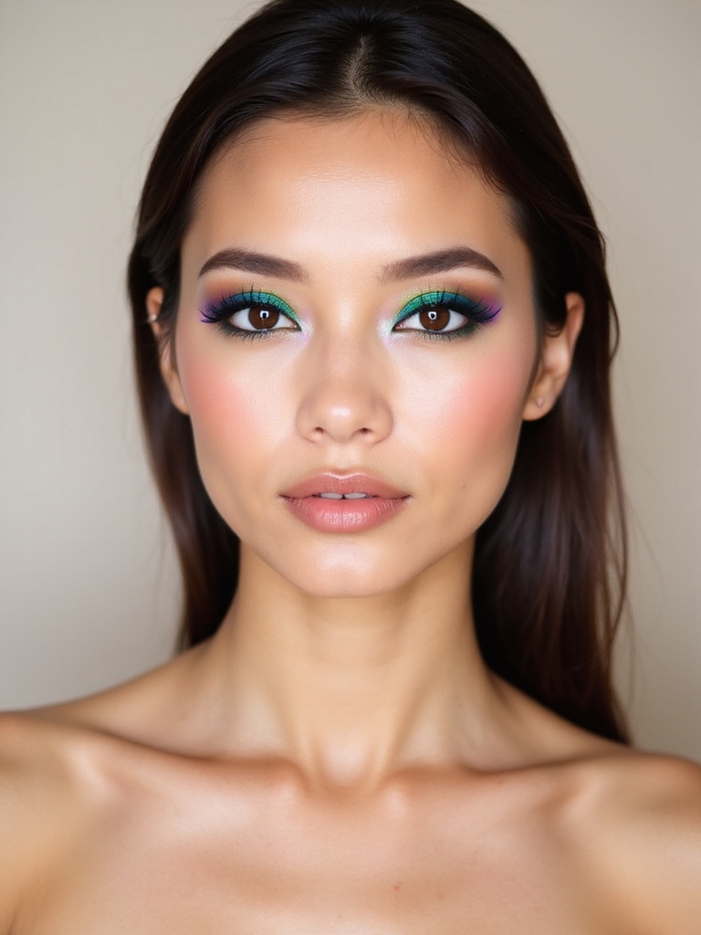 bold colorful mascara statement
