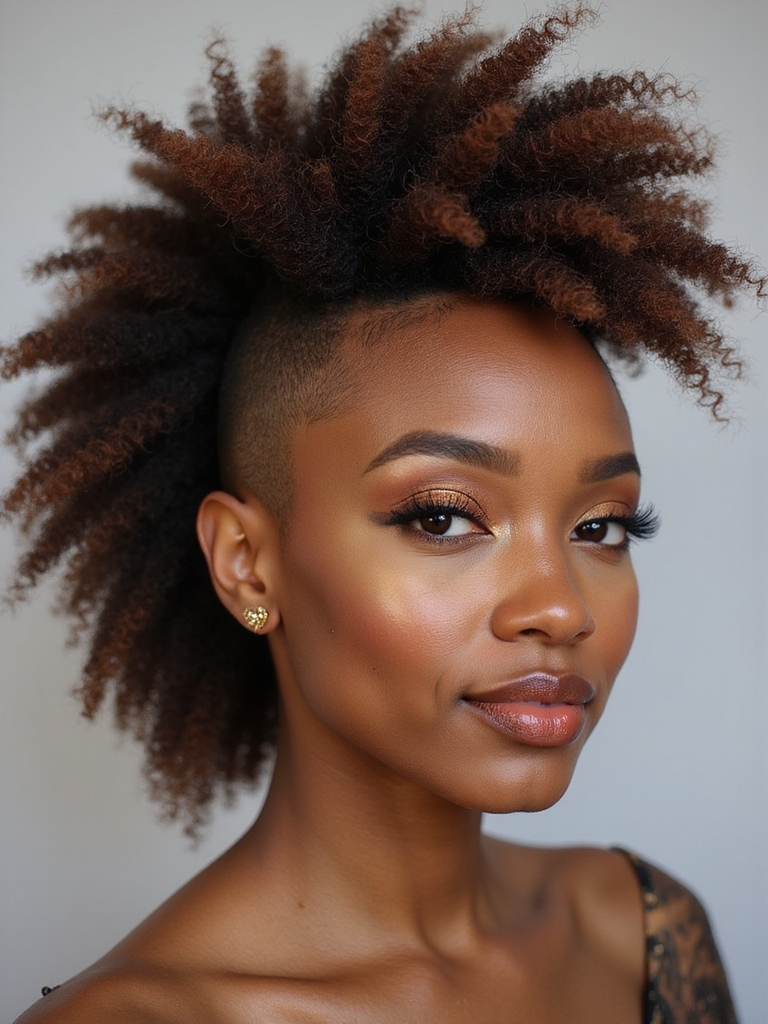 bold curly mohawk confidence