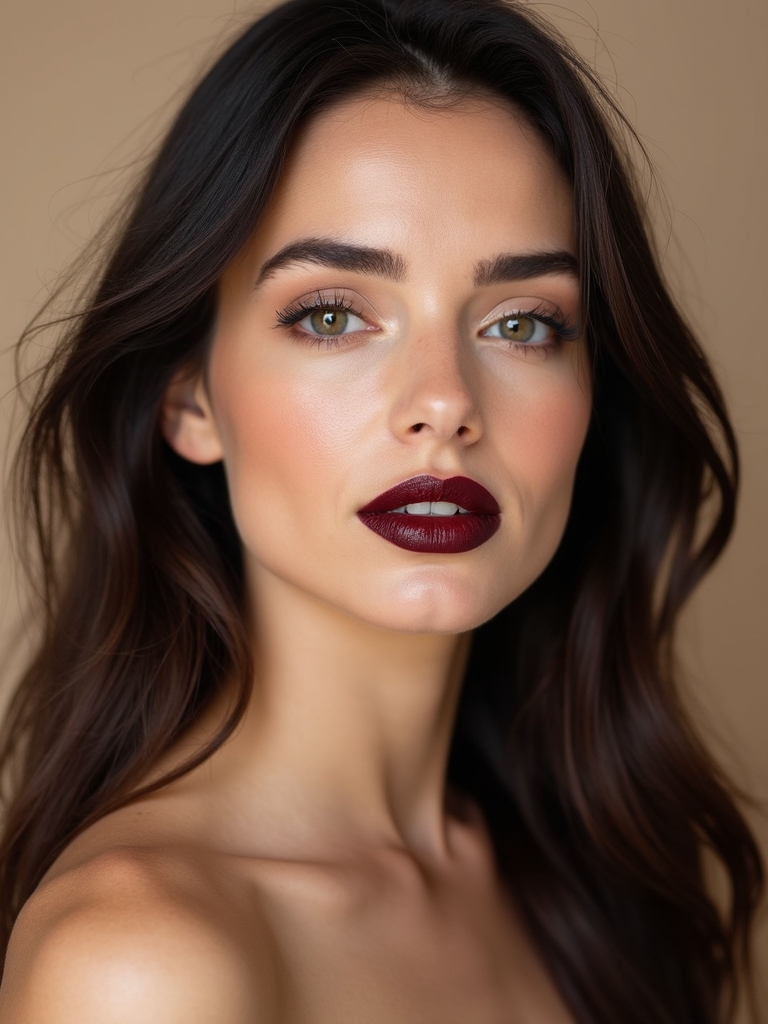 bold lip minimal face