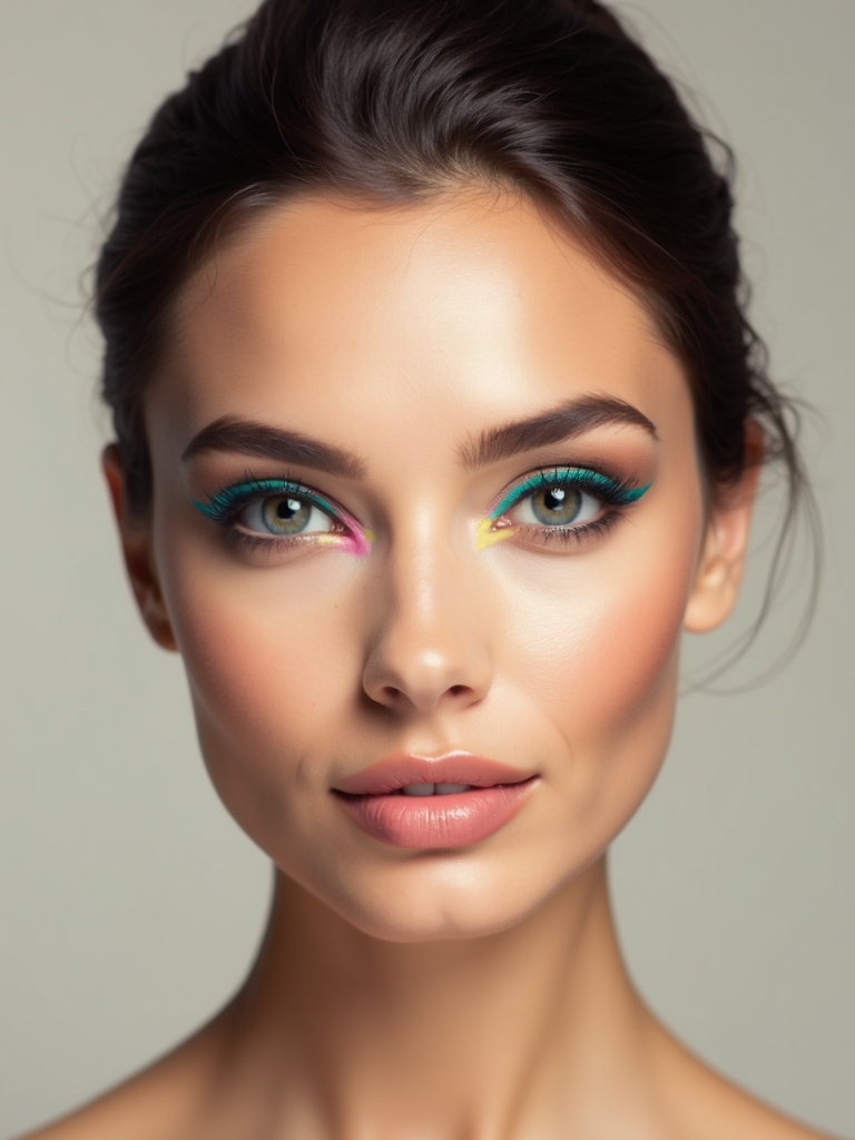 bold lower lash neon stripe