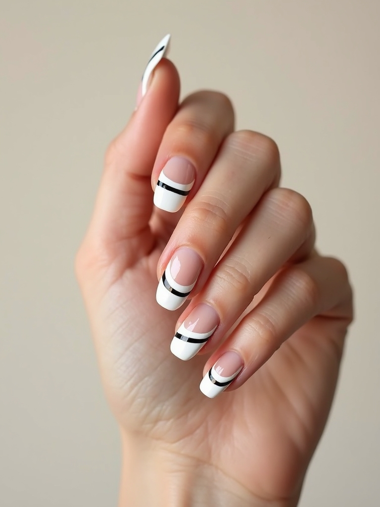 bold monochrome couture tips