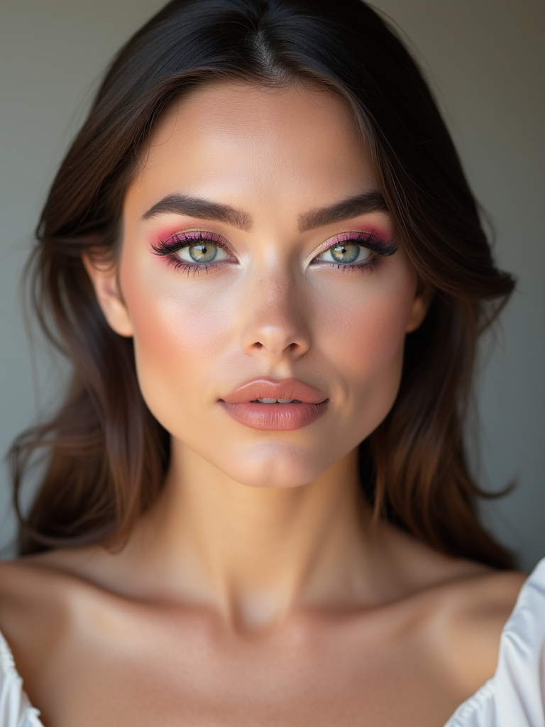 bright pastel pink waterline pop