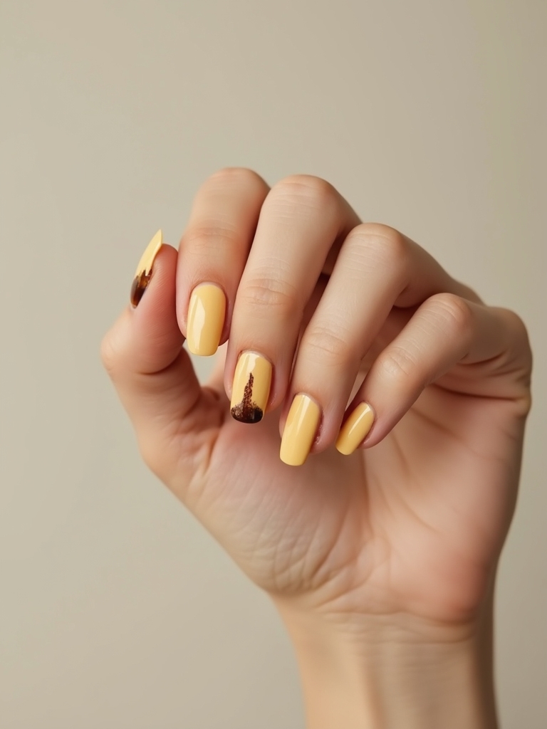 buttery yellow tortoiseshell accents