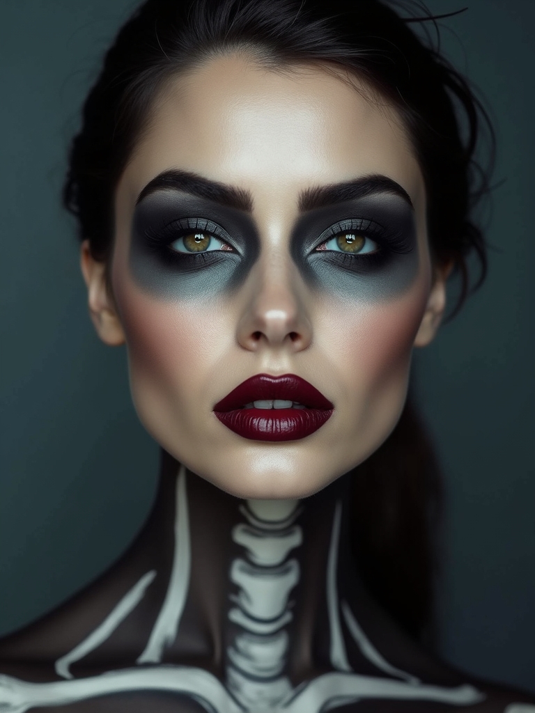 candlelit sculpted skull contour