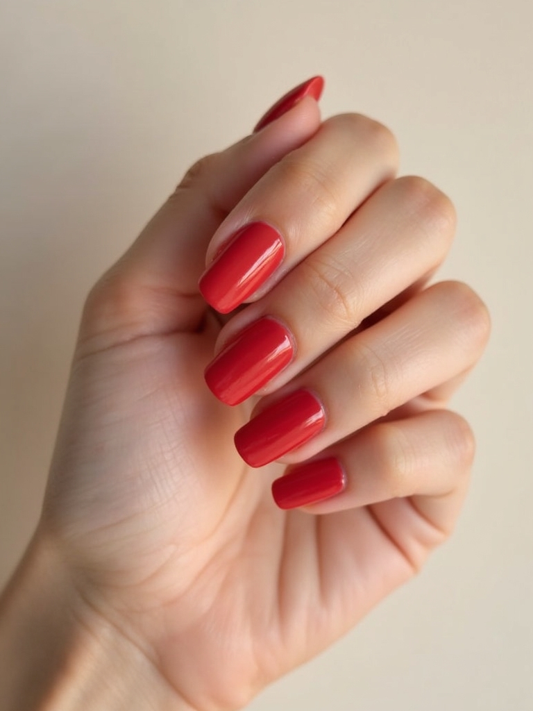 candy apple glossy halo nails