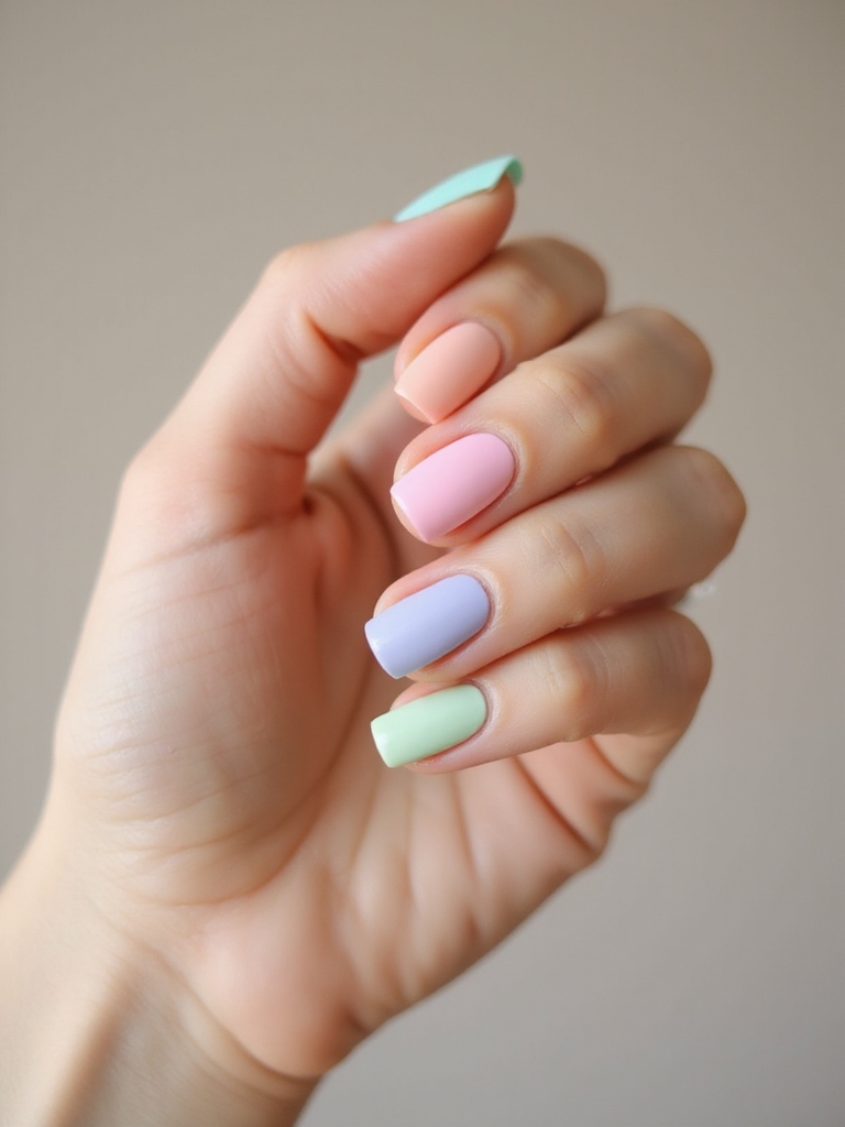 candy box cohesive skittle manicure