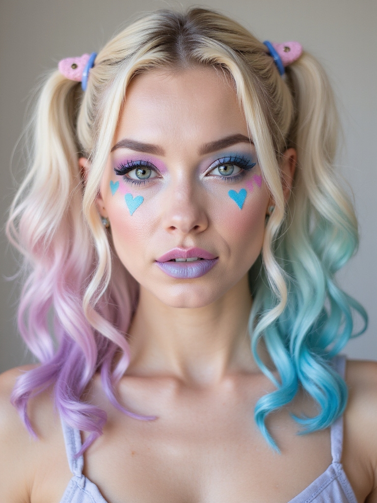 candy toned diamond winged makeup