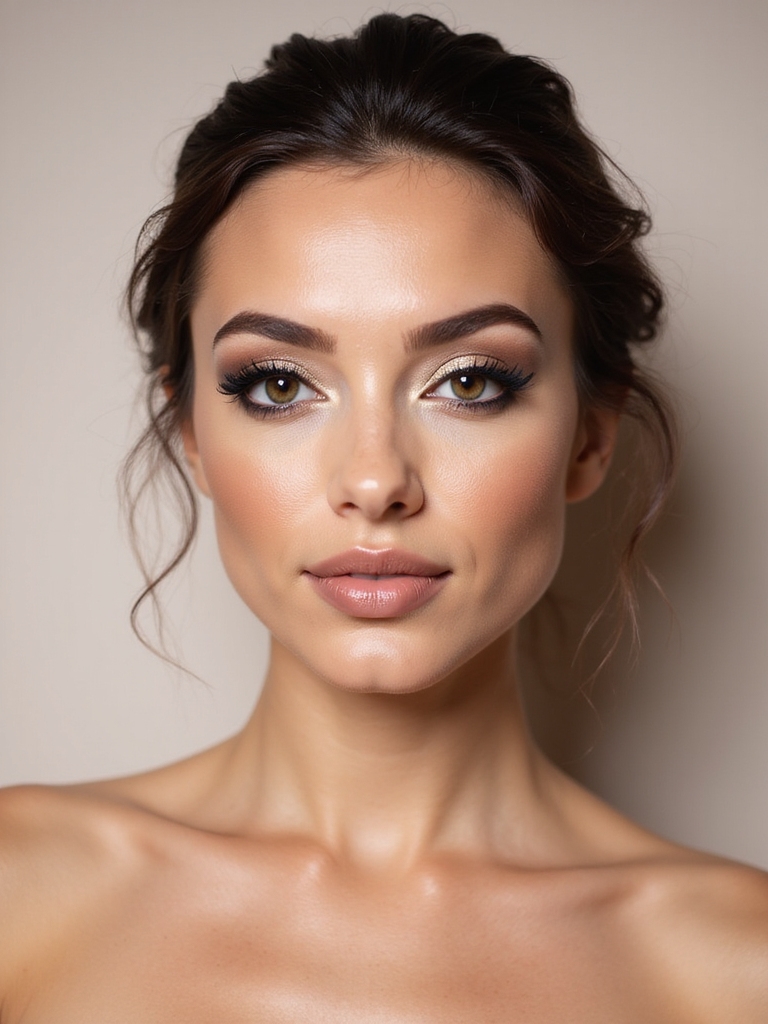 champagne shimmer cat eye glam