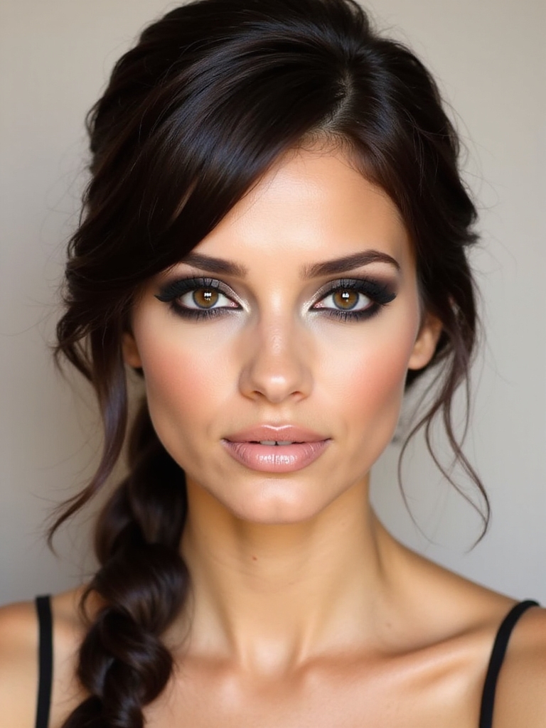 charcoal smudged candlelit smoky eyes