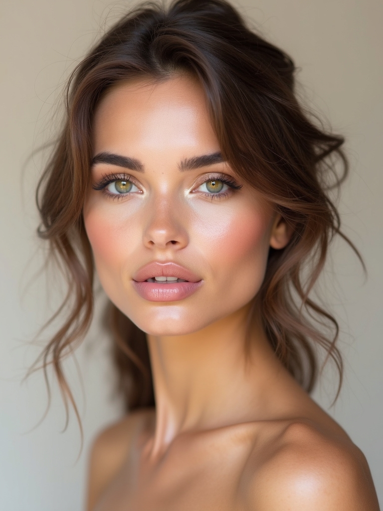 cherub glossed lips fluffy brows