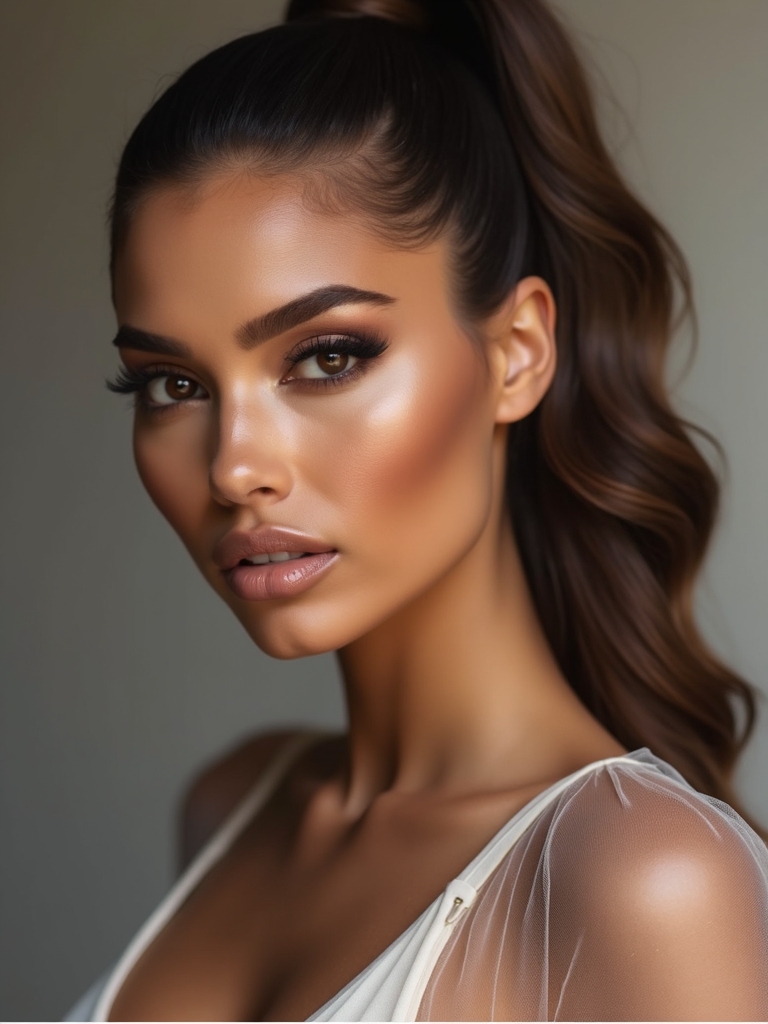 chic and elegant ponytails