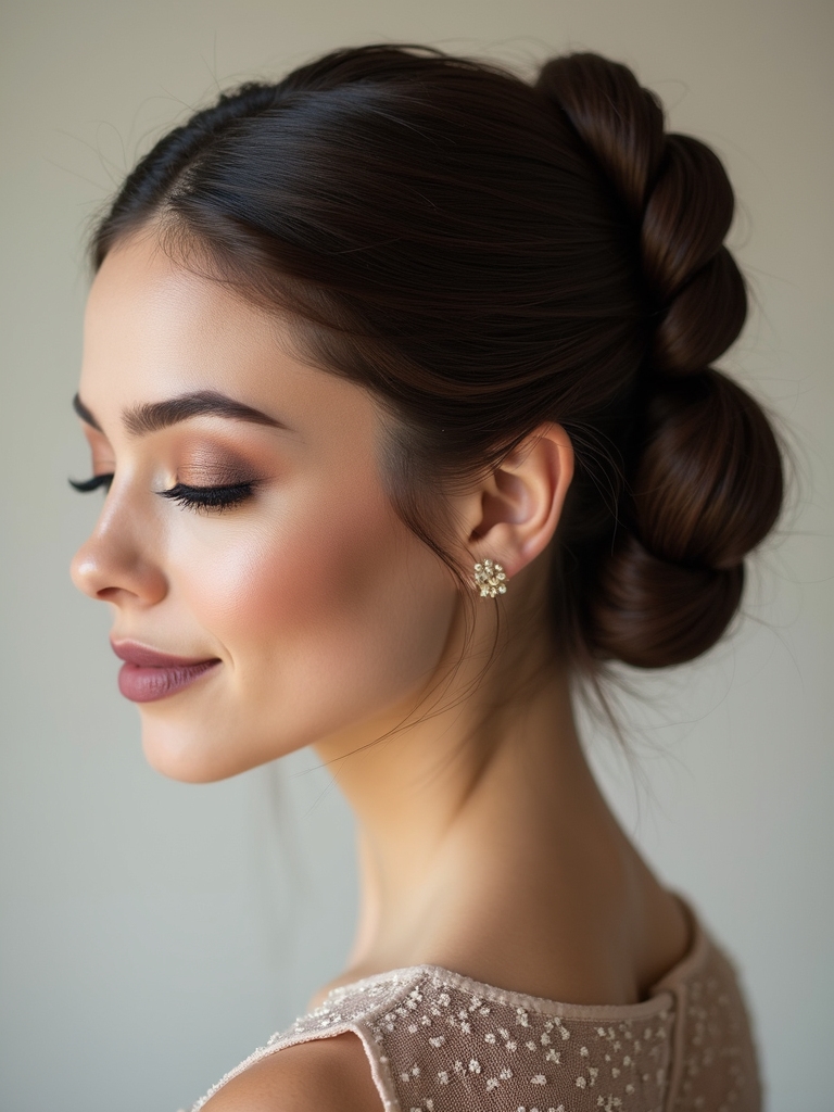 chic and sophisticated loop bun