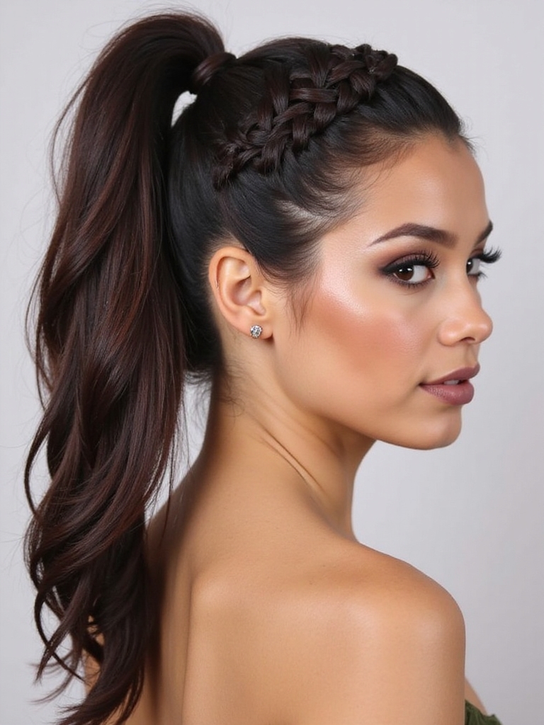 chic braided ponytail tutorial