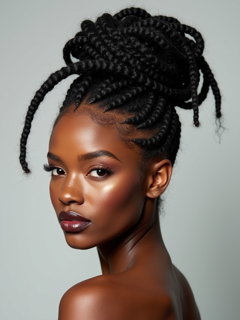 chic dreadlock buns and updos