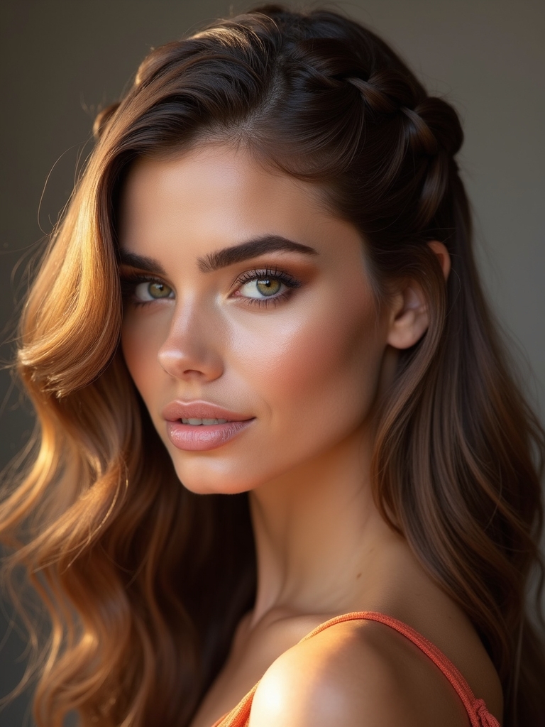 chic half up twisted crown