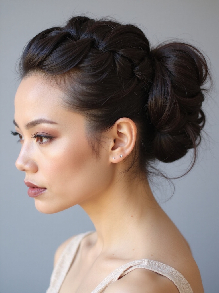 chic knotted updo hairstyle