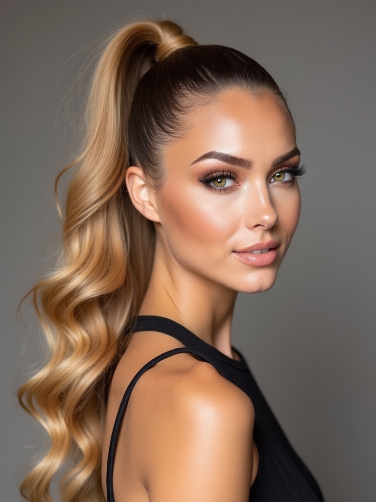 chic polished ponytail technique