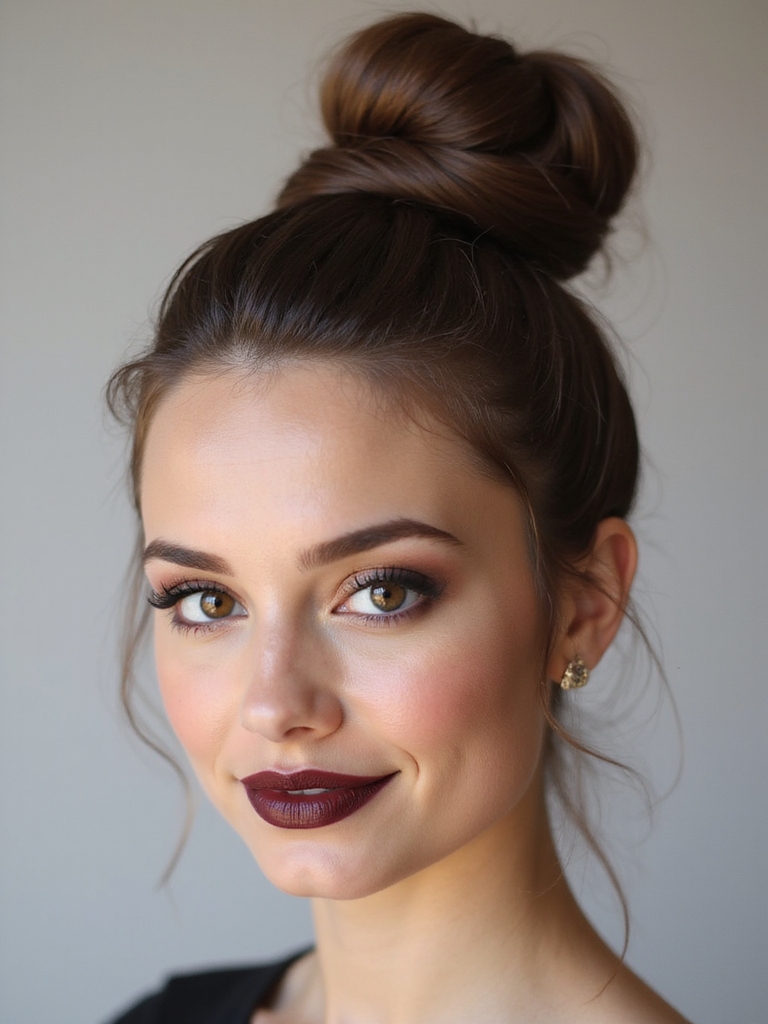 chic top knot styling