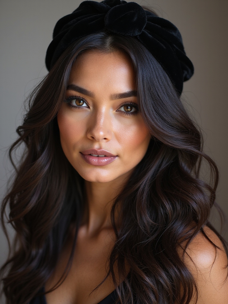 chic twisted headband hairstyle