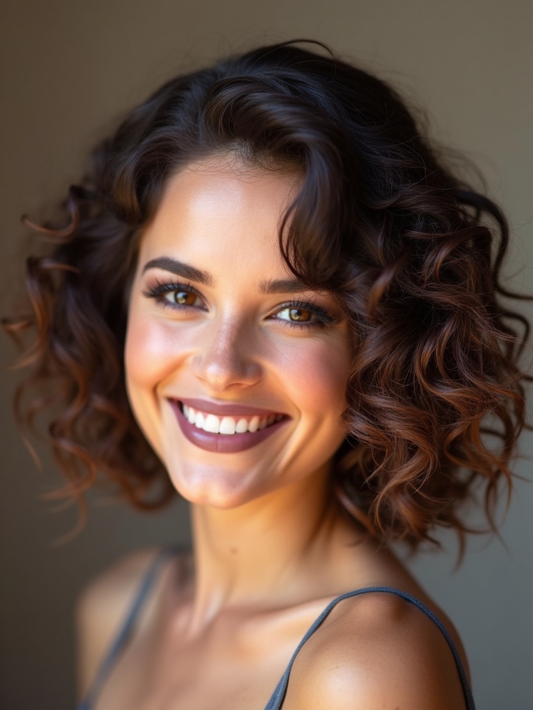 chic versatile curly bob