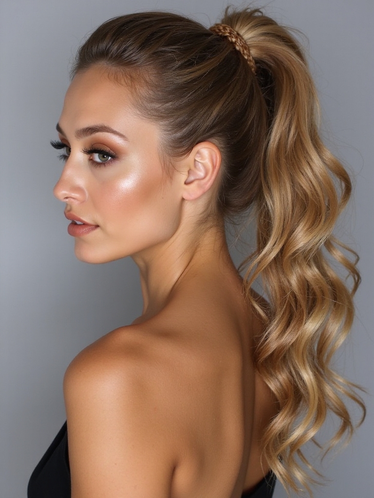 chic wavy ponytail tutorial