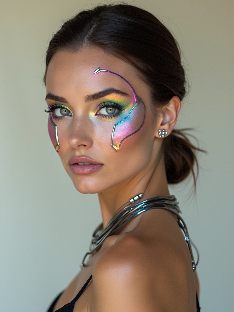 chrome circuitry with leds