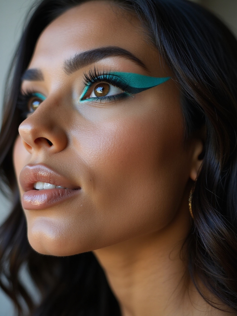 clean arced floating crease liner