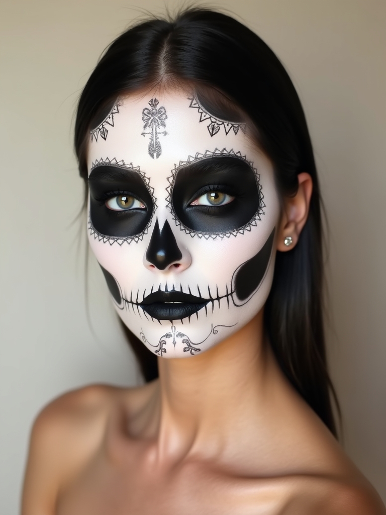 clean contoured negative space catrina