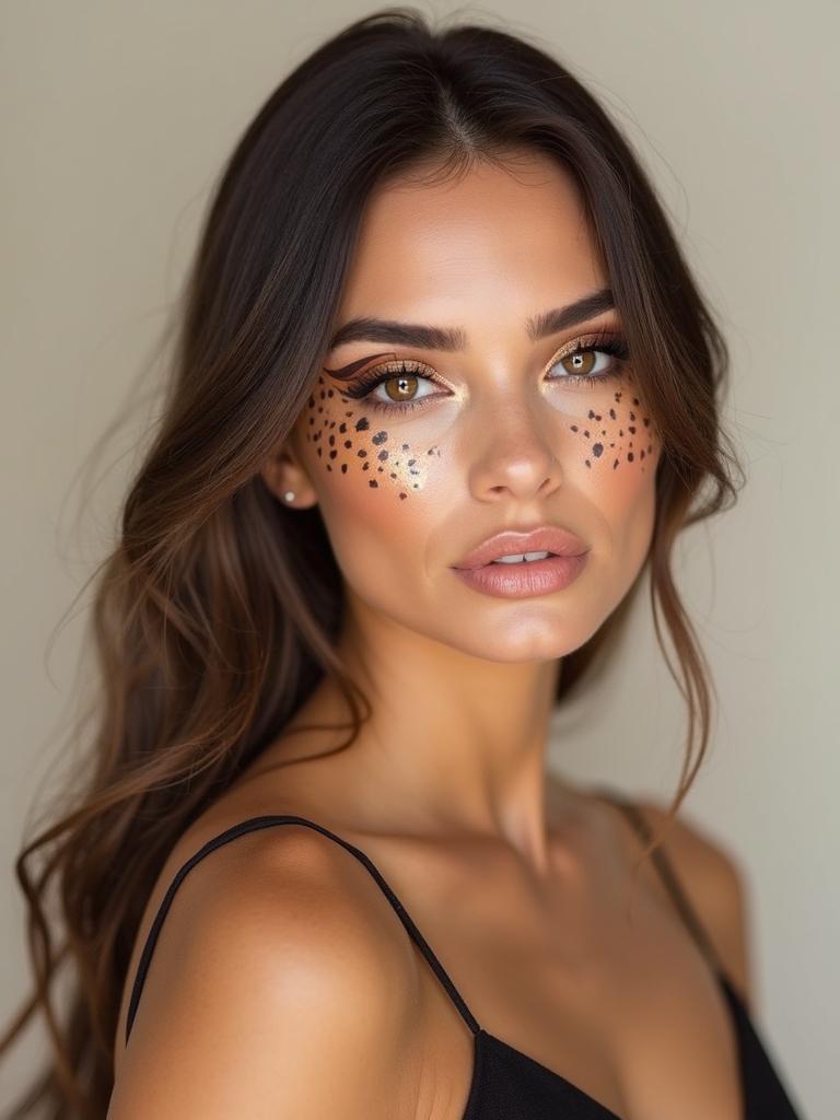 collarbones dotted with cheetah