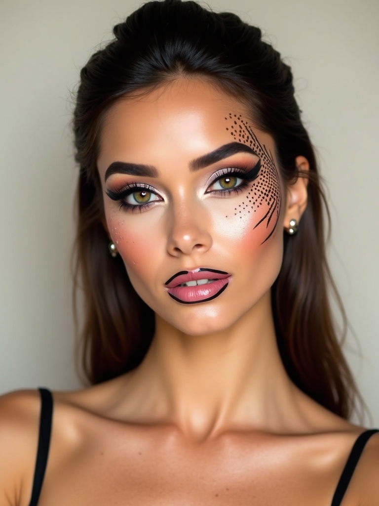 comic style bold inked highlights