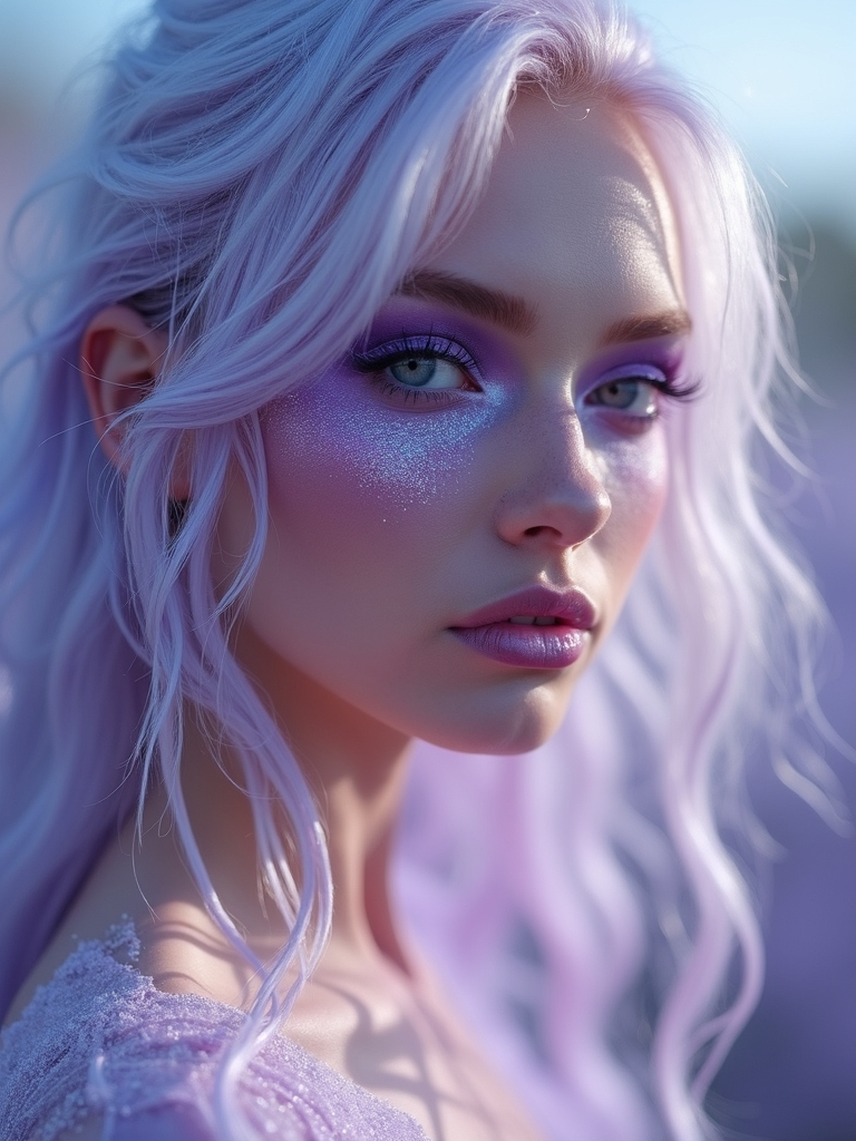 cool lavender misted monochrome