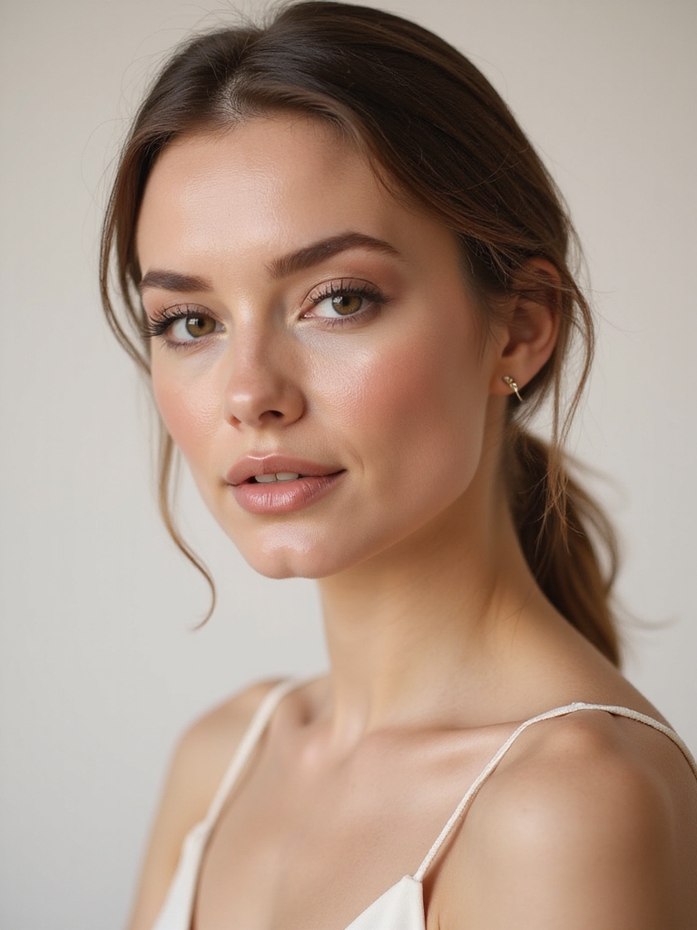 cool sculpted understated facial contour