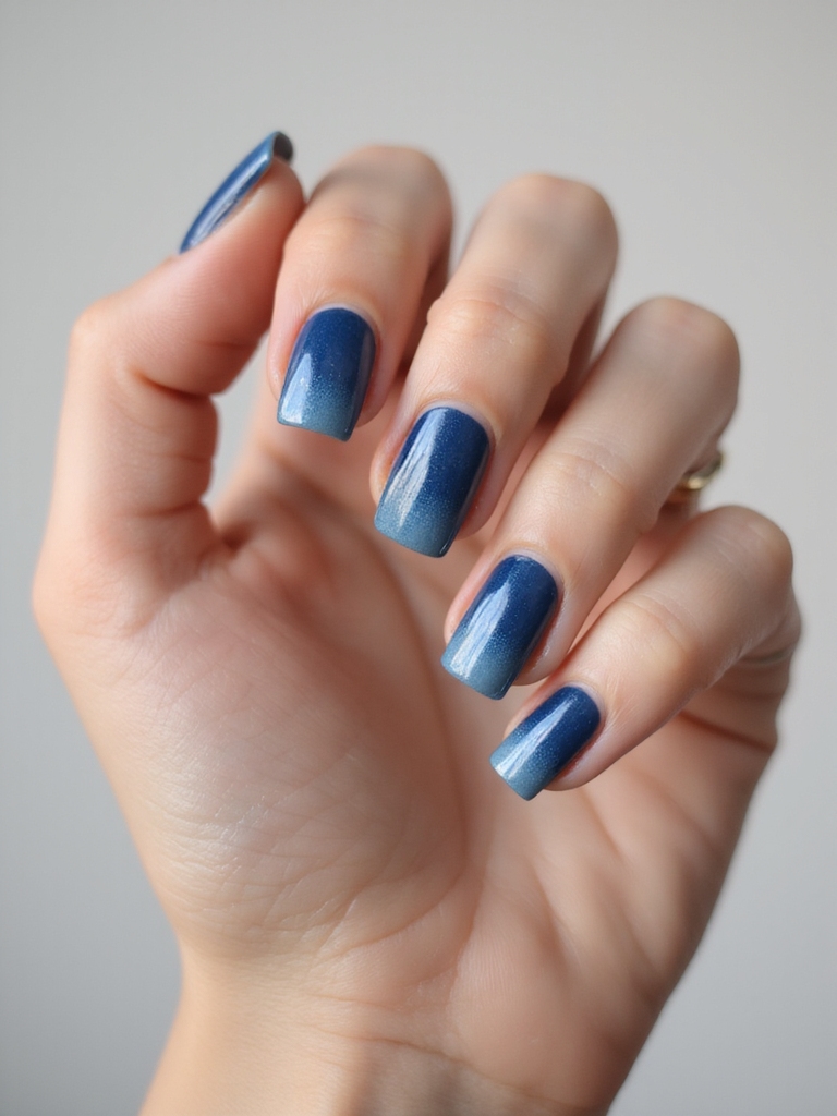 cool toned ombre square fade