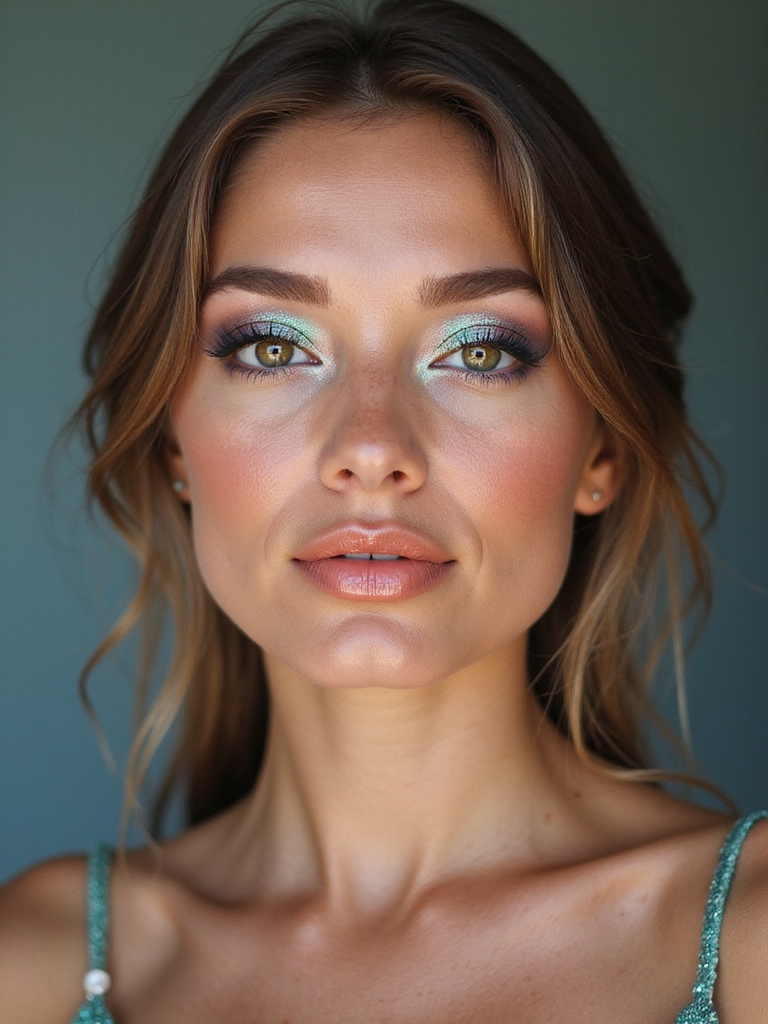 coral dripped lifted sunlit cheeks