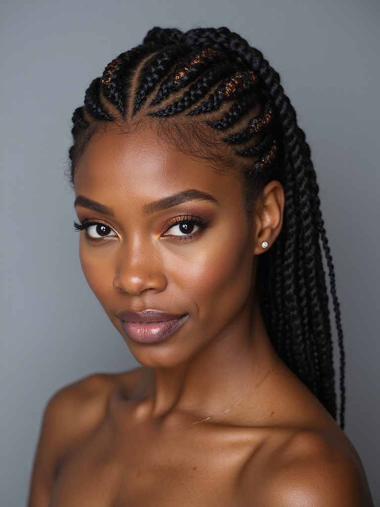 cornrows elegance meets street