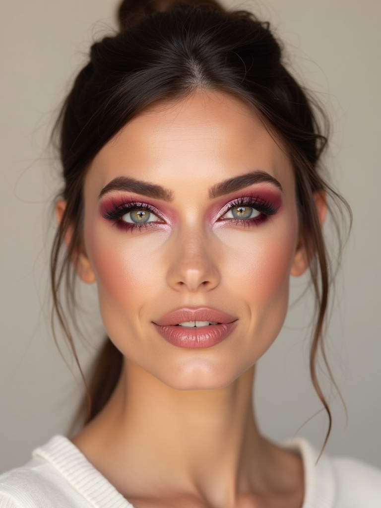 cranberry shimmer halo eye