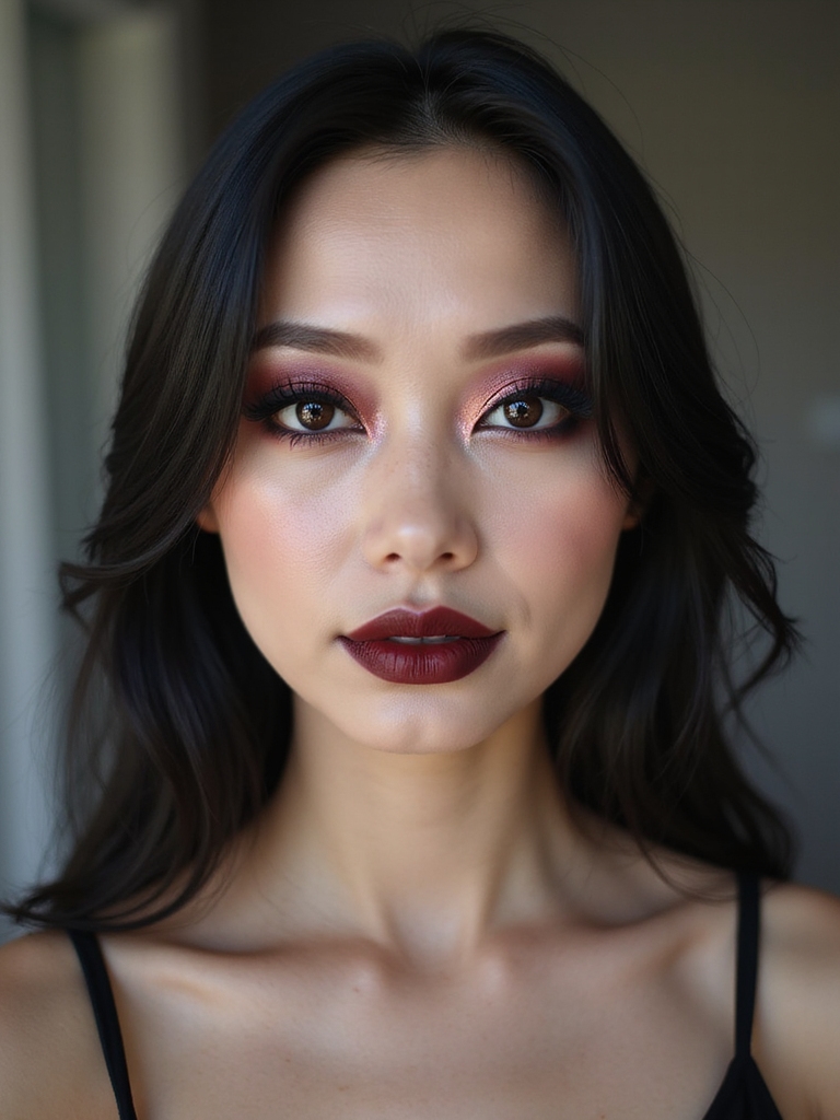 crimson to black metallic halo