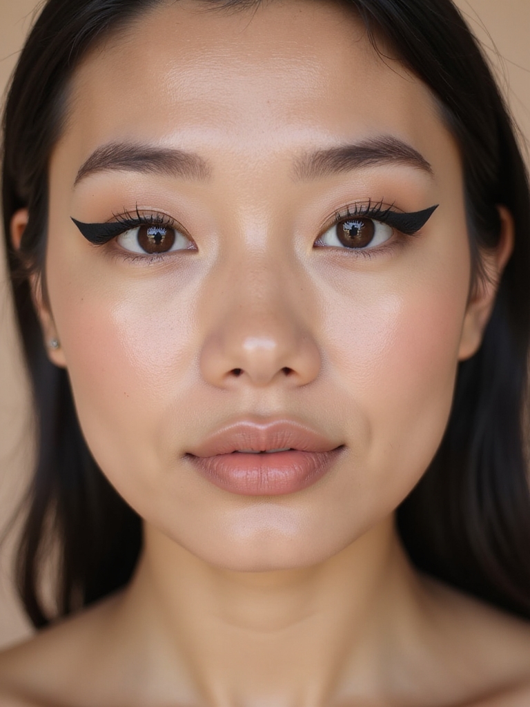 crisp bold winged eyeliner