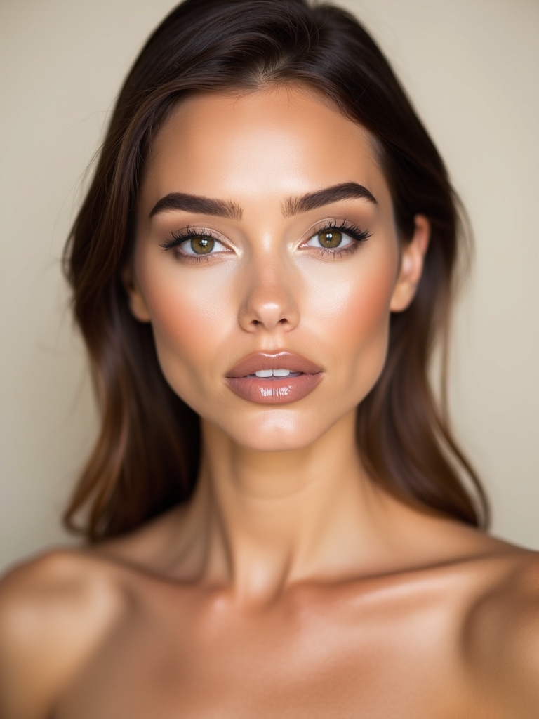 crisp lined creamy nude lips