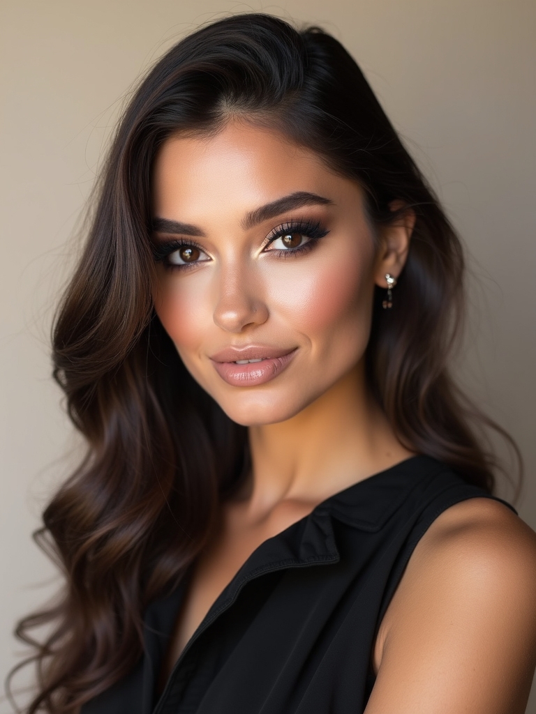 crisp sculpted charcoal smokey eyes